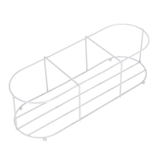 Hello Honey&reg; 11.5" Gray Farmhouse Ceramic Crocks in White Metal Holder {8}