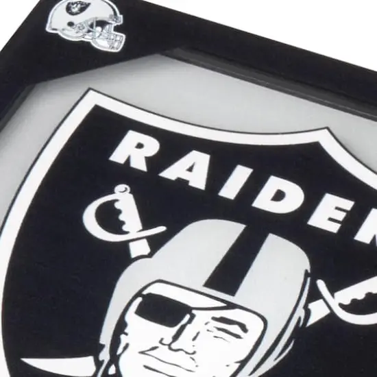 NFL 3D Logo Series Coaster Set Las Vegas Raiders {5}