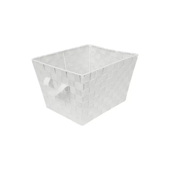 Simplify Small Woven Storage Bin Gray {1}