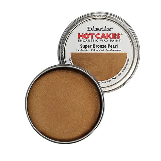 Enkaustikos® Hot Cakes® Encaustic Wax Paint, 1.5oz. Super Bronze Pearl {1}