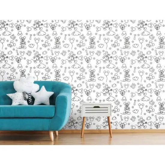 RoomMates Disney&reg; Mickey Mouse Line Art Peel & Stick Wallpaper {4}