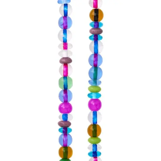 Multicolor Small Lampwork Glass Rondelle Beads, 6mm by Bead Landing&trade; {1}