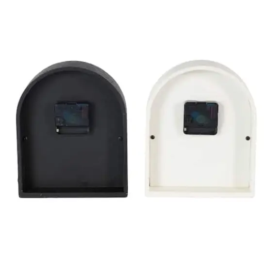 8.75" Textured Decorative Clock with Gold Accents Set {12}