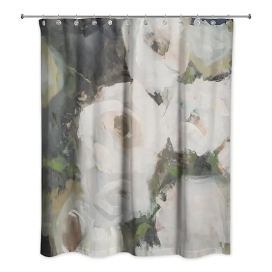 Moody Close-Up Florals 71" x 74" Shower Curtain {3}