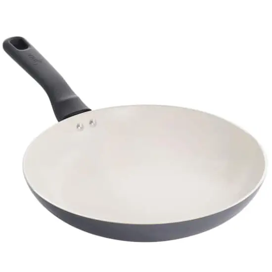 Spice by Tia Mowry Savory Saffron 2 Piece Ceramic Nonstick Aluminum Frying Pan Set Gray {6}