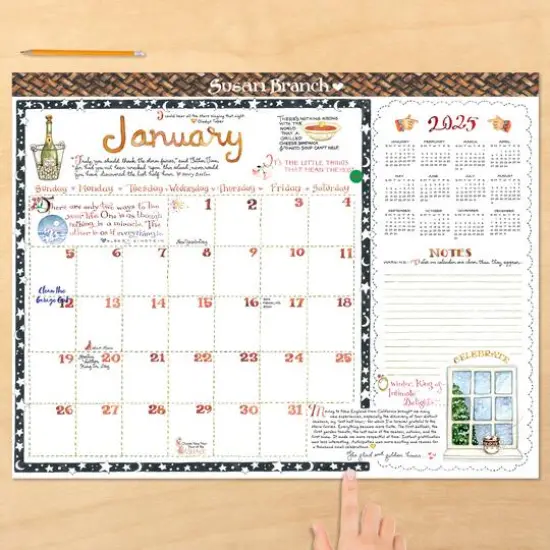 TF Publishing Large 2025 Susan Branch Monthly Blotter Desk Pad Calendar {5}