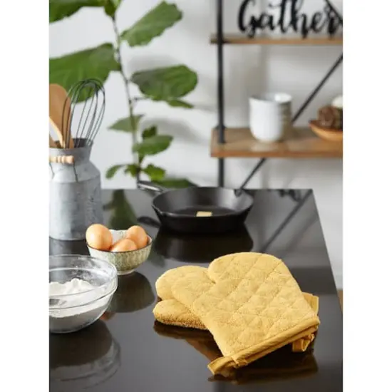 DII&reg; Terry Oven Mitts, 2ct. Honey Gold {7}