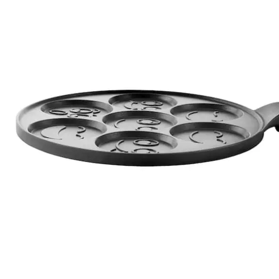 MegaChef 10.5" Happy Face Emoji Aluminum Nonstick Pancake Maker Pan with Cool Touch Handle {7}
