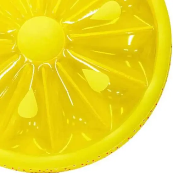 Pool Central 5ft. Inflatable Lemon Fruit Slice Lounger Raft {5}