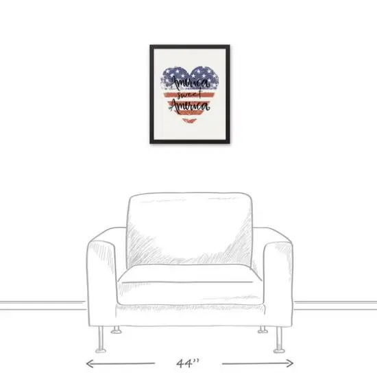 America Sweet America Black Framed Canvas {4}