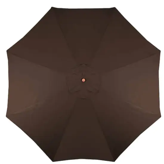 8.5ft. Outdoor Patio Market Umbrella with Wooden Pole Brown {4}