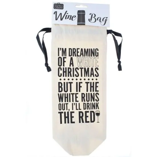 Personality Case&trade; White Christmas Canvas Wine Bag {4}