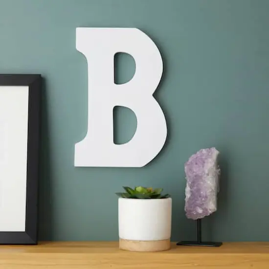 9" White MDF Whimsy Letter by Make Market&reg; B {3}