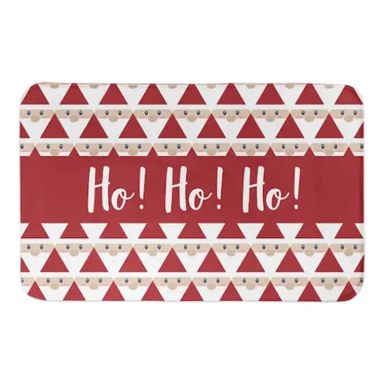 Geo Santa Pattern Bath Mat {1}