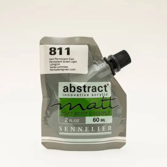 Sennelier Matt Abstract&reg; Acrylic, 60mL 811 Permanent Green Light {1}
