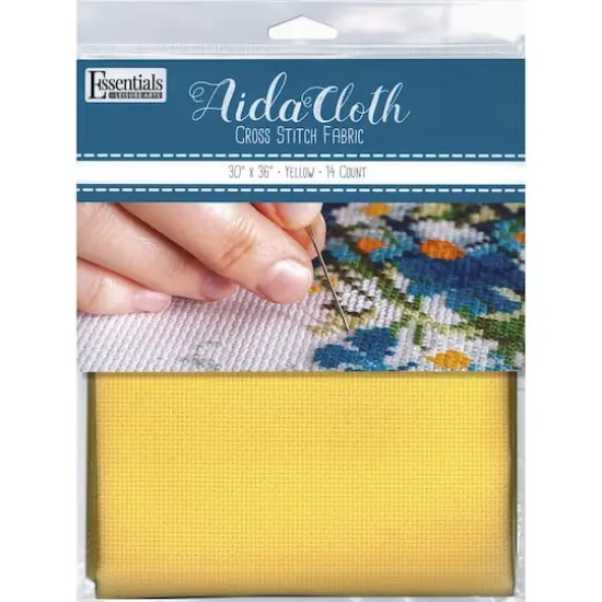 Essentials by Leisure Arts 14 Count Aida Cloth, 30" x 36" Yellow {1}