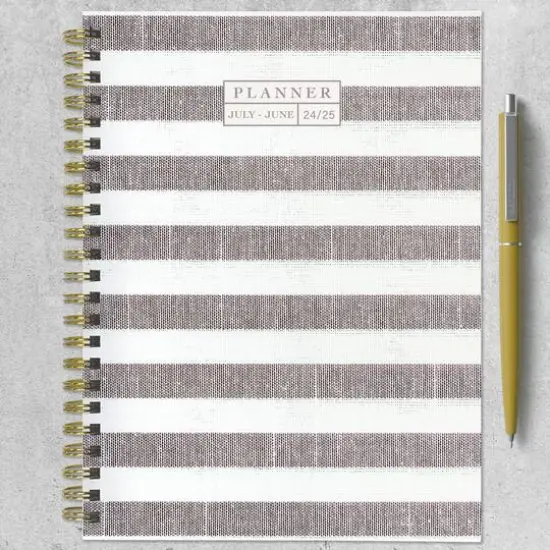 TF Publishing 2024 - 2025 Seersucker Stripe Medium Spiral Planner {6}