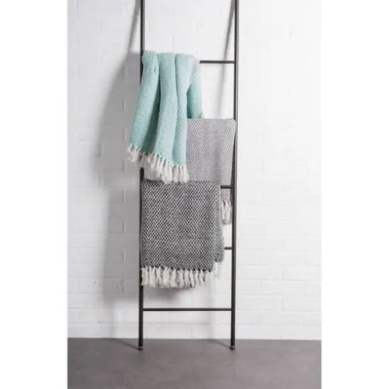 DII&reg; Black Woven Throw {7}