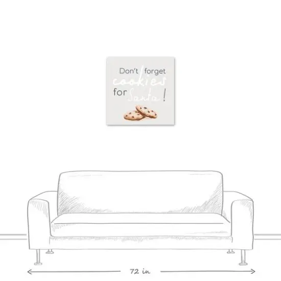 Christmas Cookies Santa Canvas Wall Art {6}