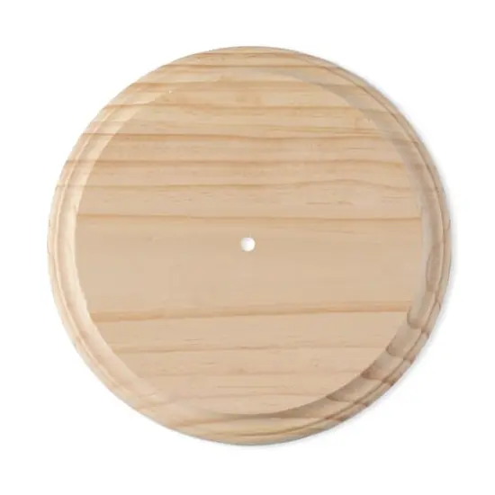 11" Round Wood Clock Surface by Make Market&reg; {1}