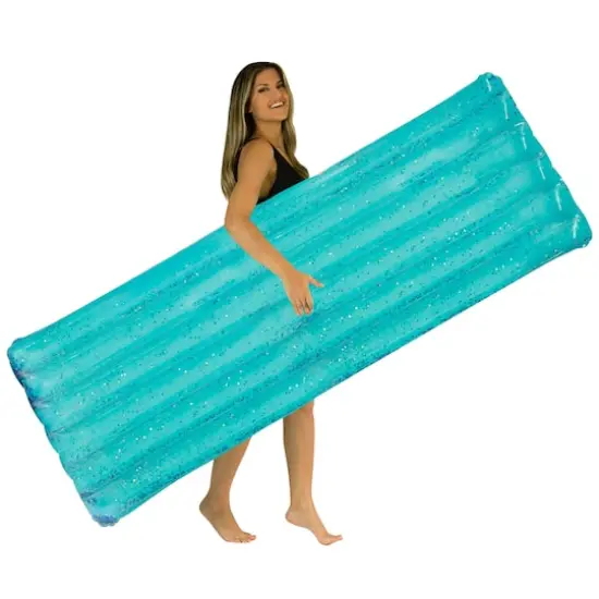 PoolCandy Aqua Glitter Deluxe Pool Raft {1}
