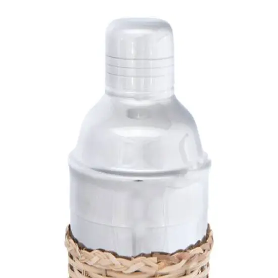 Hello Honey&reg; 17 oz. Stainless Steel Cocktail Shaker with Woven Rattan Sleeve {3}