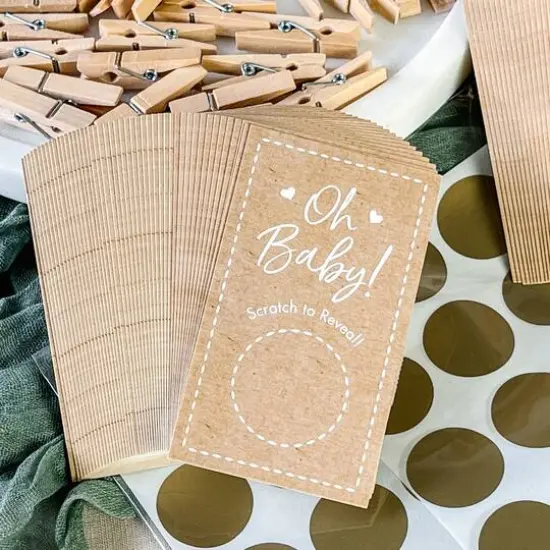 Kate Aspen&reg; Kraft Baby Shower Game Set {8}