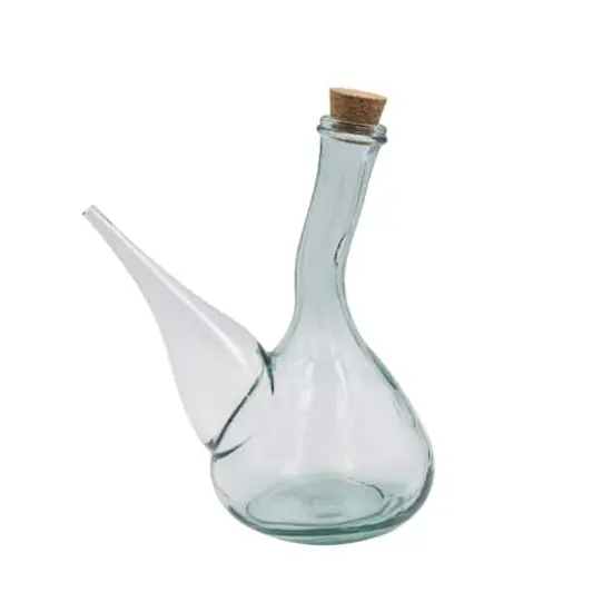Hello Honey® Round Reclaimed Traditional Glass Wine Pitcher with Cork {5}