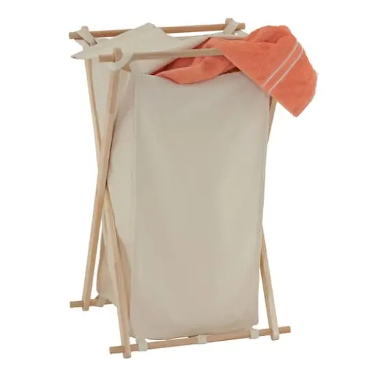 Household Essentials X-Frame Laundry Hamper Natural {5}