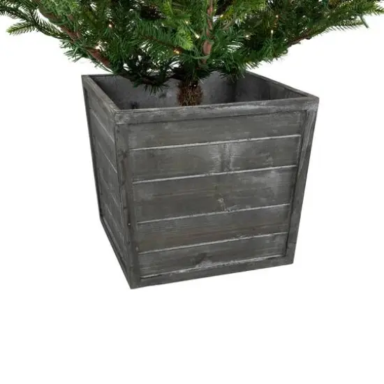 6ft. Pre-Lit Deluxe Russian Pine Artificial Christmas Tree in Planter, Warm White LED Lights {6}