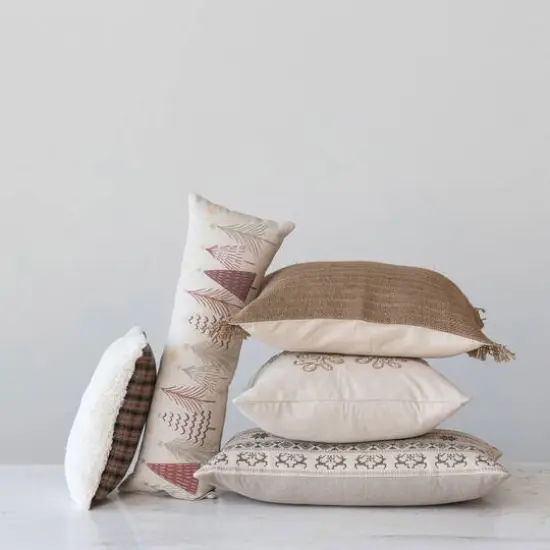 Hello Honey&reg; 26" Christmas Tree Cotton Printed Lumbar Pillow with Insert {3}