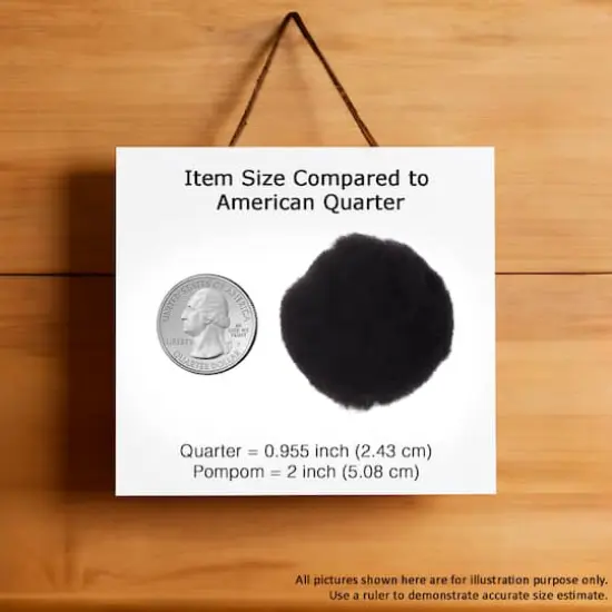 John Bead 2" Pom Poms, 50ct. Black {3}