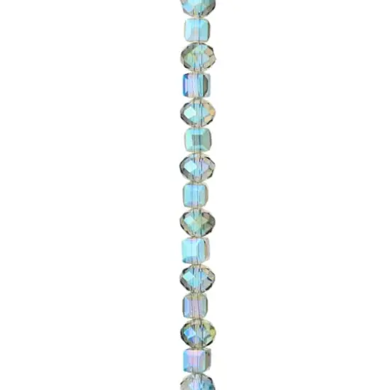 Green Mix Cube & Rondelle Glass Beads, 8mm by Bead Landing&trade; {1}