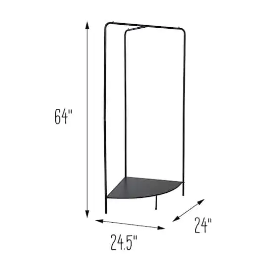 Honey Can Do 5.5ft. Freestanding Corner Garment Rack with Shoe Storage {6}
