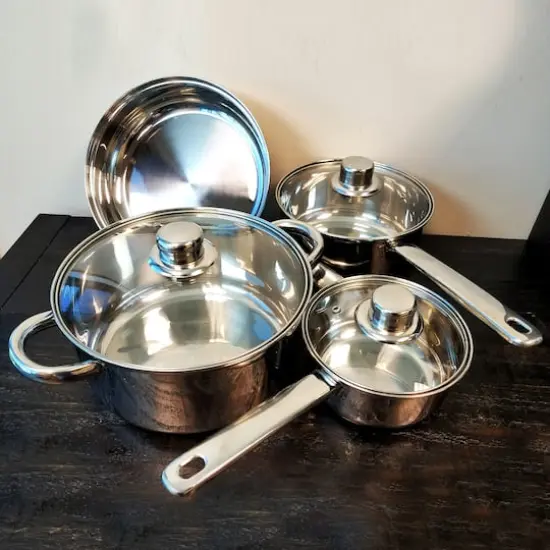 Gibson Home&reg; Landon 7-Piece Stainless Steel Cookware Set {4}