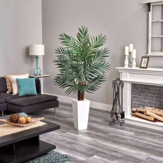 5.5ft. Areca Palm Tree in White Tower Planter {6}