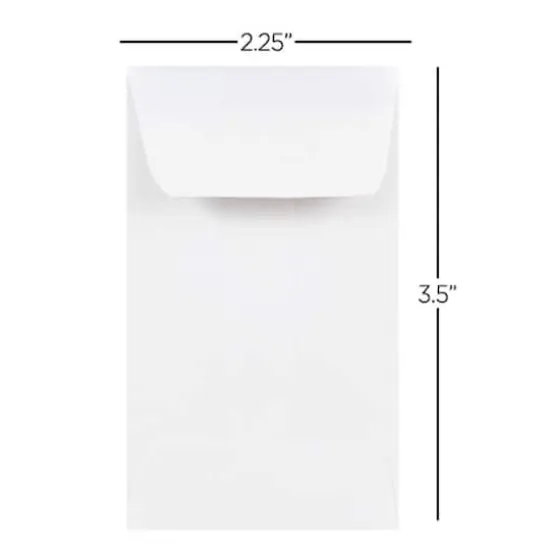 JAM Paper 2.25" x 3.5" White Coin Envelopes {5}