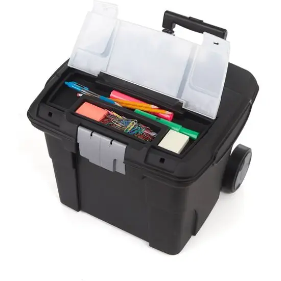 Storex Portable File Box on Wheels {9}
