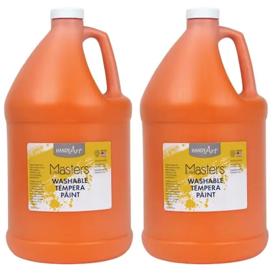 Handy Art® Little Masters® Washable Tempera Paint Gallon, 2ct. Orange {1}