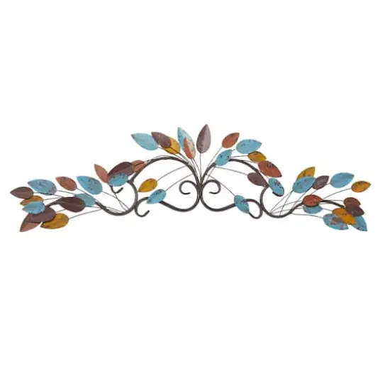 Multicolor Metal Traditional Floral Wall Decor {3}