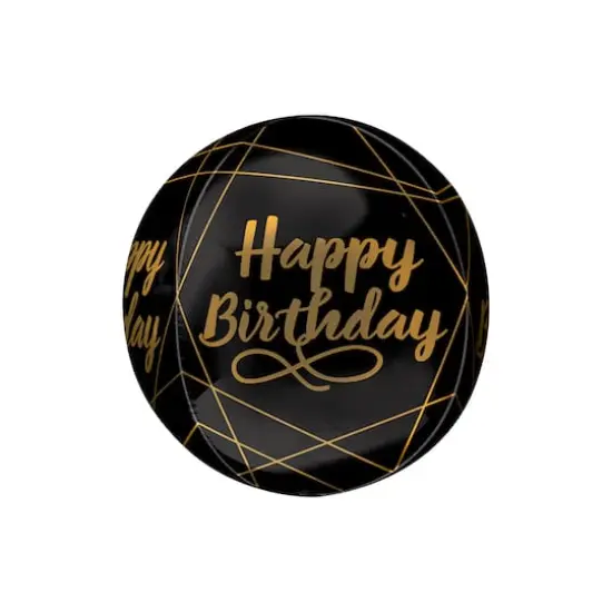 Orbz&reg; 16" Happy Birthday Elegant Foil Balloon {1}