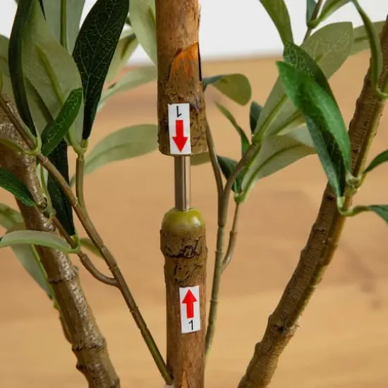 3ft. Potted Artificial Olive Tree with Natural Trunk {5}