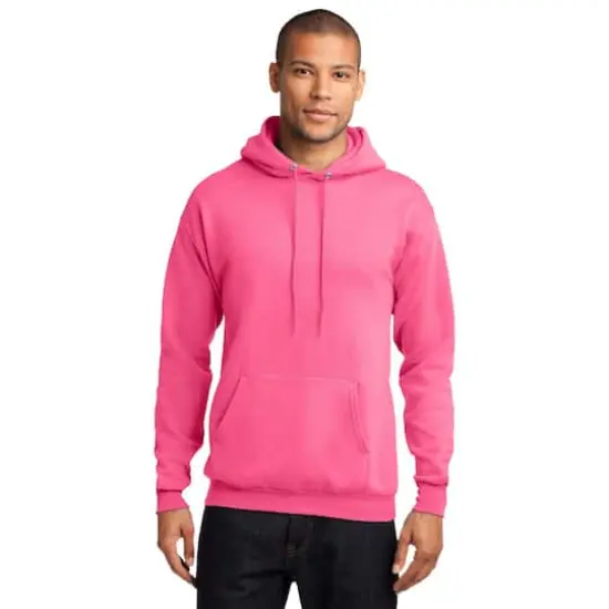 Port & Company&reg; Neon Core Fleece Pullover Hooded Sweatshirt Neon Pink {4}