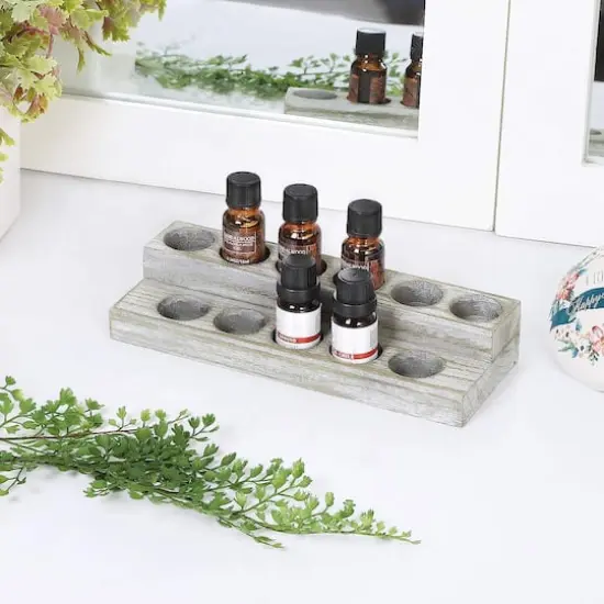 NEX™ Whitewash Essential Oils Storage Rack for 5, 10, 15, and 20mL Bottles, 2ct. {5}