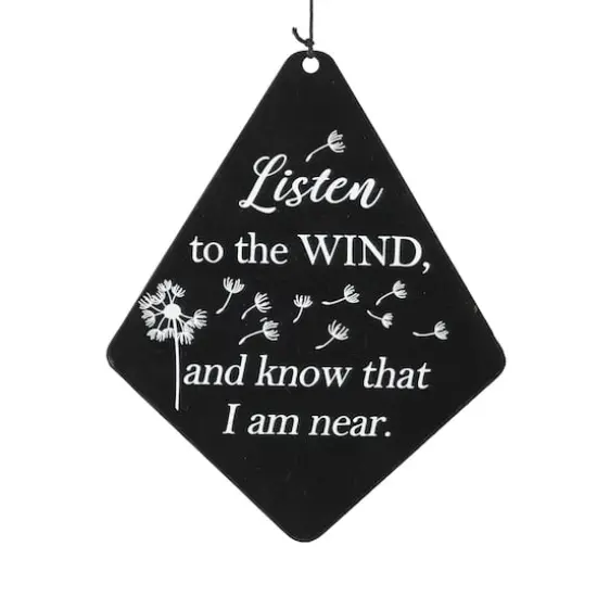 Glitzhome&reg; 38" Matte Black Metal Black Windchime {9}