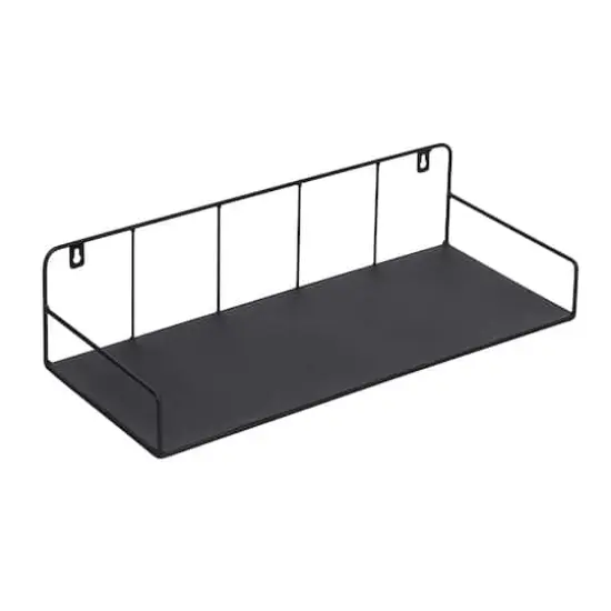 Honey Can Do Black Curved Metal Floating Shelf {3}