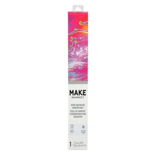12" x 20ft. Rainbow Marble Hydro Sublimation Transfer Sheet by Make Market&reg; {3}