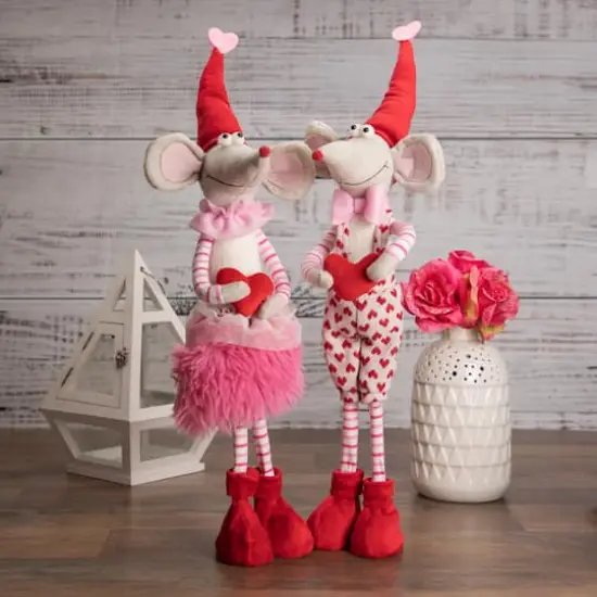 21" Standing Plush Boy Mouse Valentine's Day Figure {3}