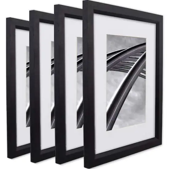 Craig Frames 4 Pack Economy Ebony Hardwood Picture Frame with Mat {3}