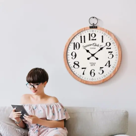 American Clock Co. Vintage Pocket Watch Wall Clock - 27.5" {3}